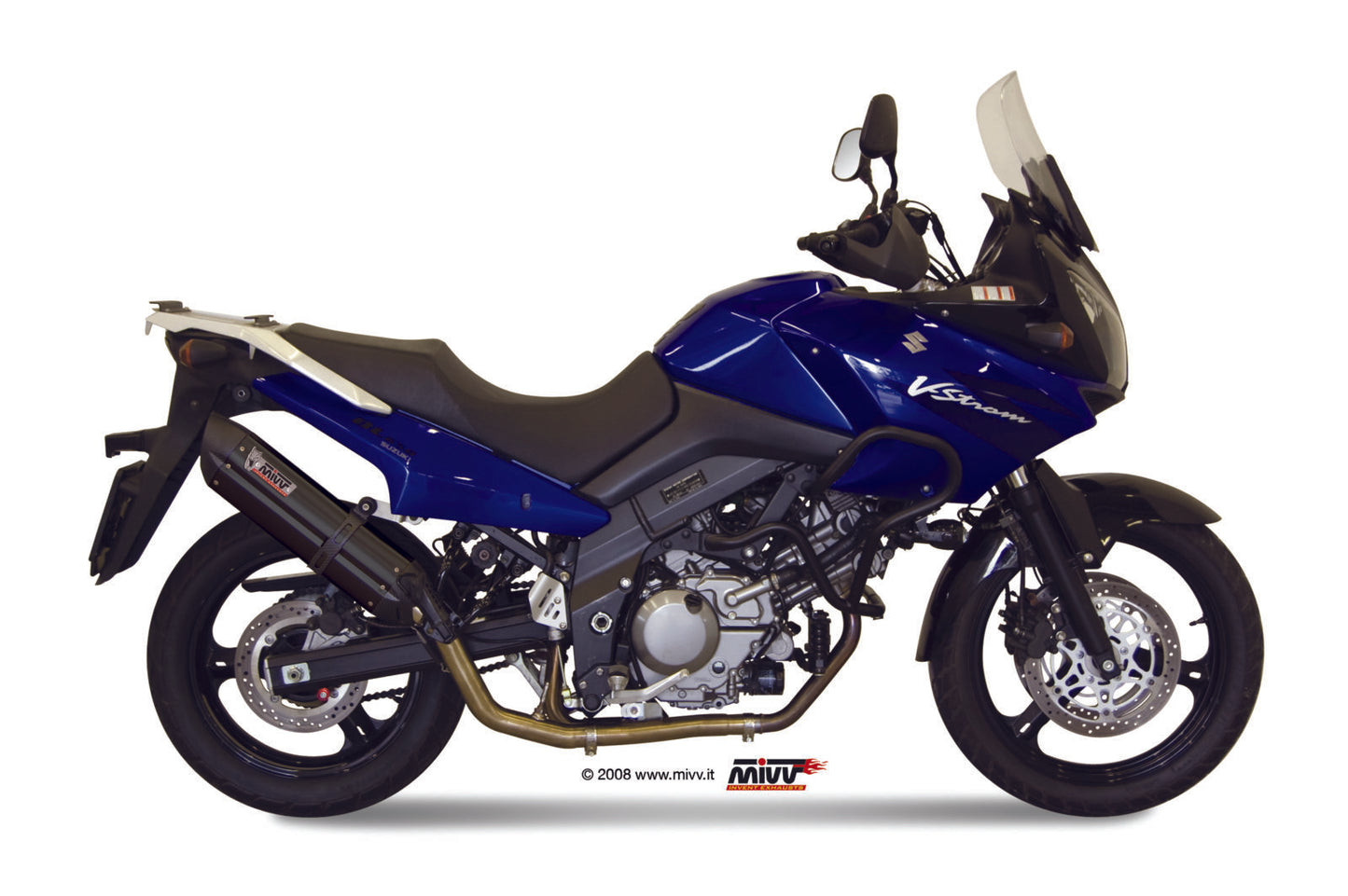 MIVV Full System 2x1, Suono Black, Standard Exhaust For Suzuki DL V-Strom 650 2007-2011