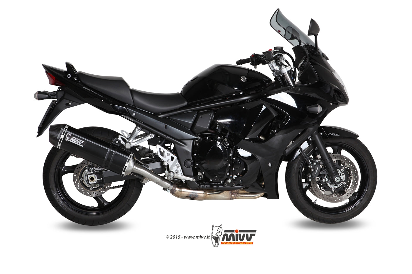 MIVV Slip-on, Speed Edge Black, Standard Exhaust For Suzuki GSX 1250 FA 09-16, Bandit 1250 07-16