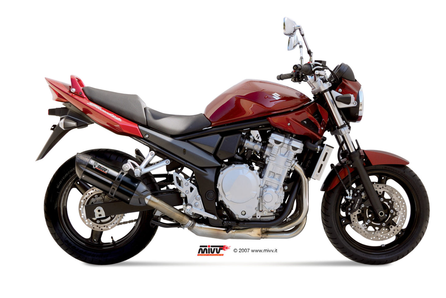 MIVV Slip-on, Suono Black, Standard Exhaust For Suzuki GSX 650 F 08-15, Bandit 650 07-15