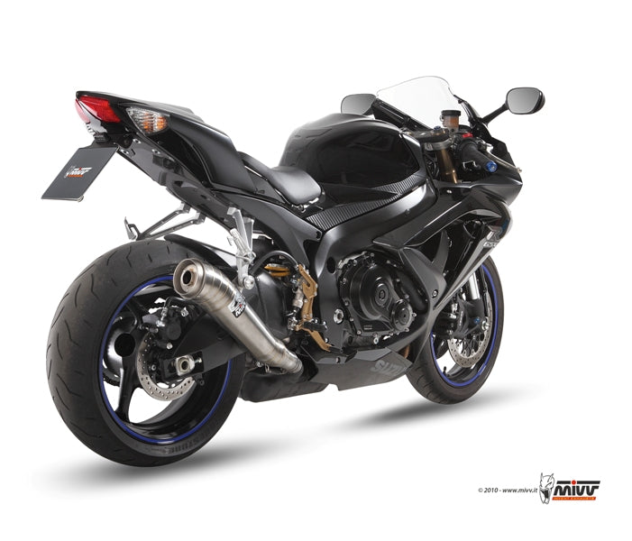 MIVV Slip-on, Ghibli Stainless Steel, Standard Exhaust For Suzuki GSX-R 600/GSX-R 750 2008-2010
