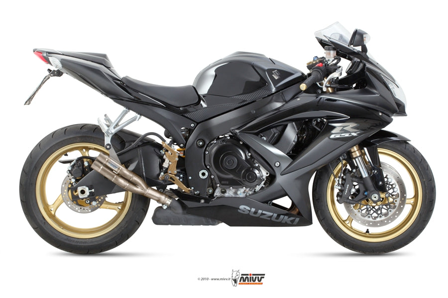 MIVV Slip-on, Double Gun Full Titanium, Standard Exhaust For Suzuki GSX-R 600/GSX-R 750 2008-2010