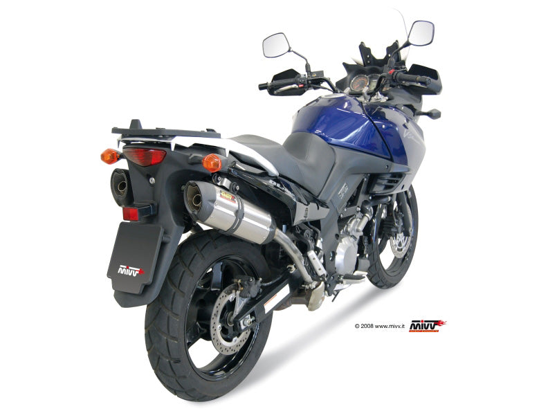 MIVV 2 Slip-on, Suono Stainless Steel, Standard Exhaust For Suzuki DL V-Strom 1000 2002-2013