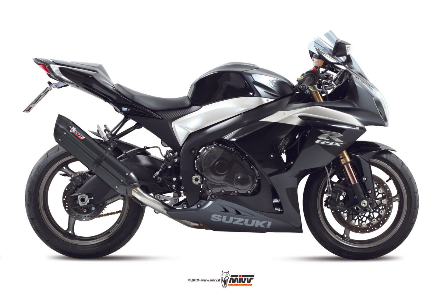 MIVV 2 Slip-on, Suono Black, Standard Exhaust For Suzuki GSX-R 1000 2009-2011