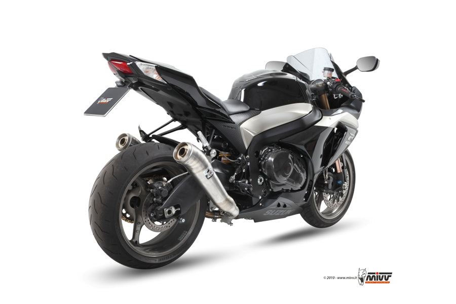 MIVV 2 Slip-on, Ghibli Stainless Steel, Standard Exhaust For Suzuki GSX-R 1000 2009-2011