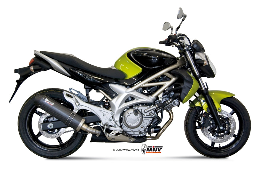 MIVV Slip-on, Oval Carbon, Standard Exhaust For Suzuki Gladius 2009-2015