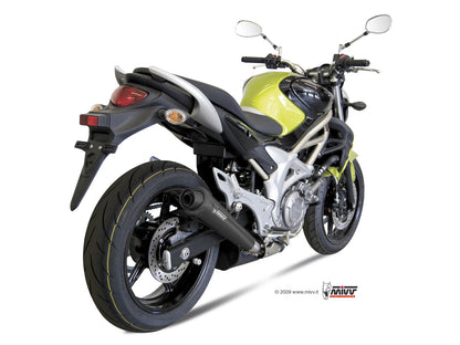 MIVV Slip-on, X-cone Black, Standard Exhaust For Suzuki Gladius 2009-2015