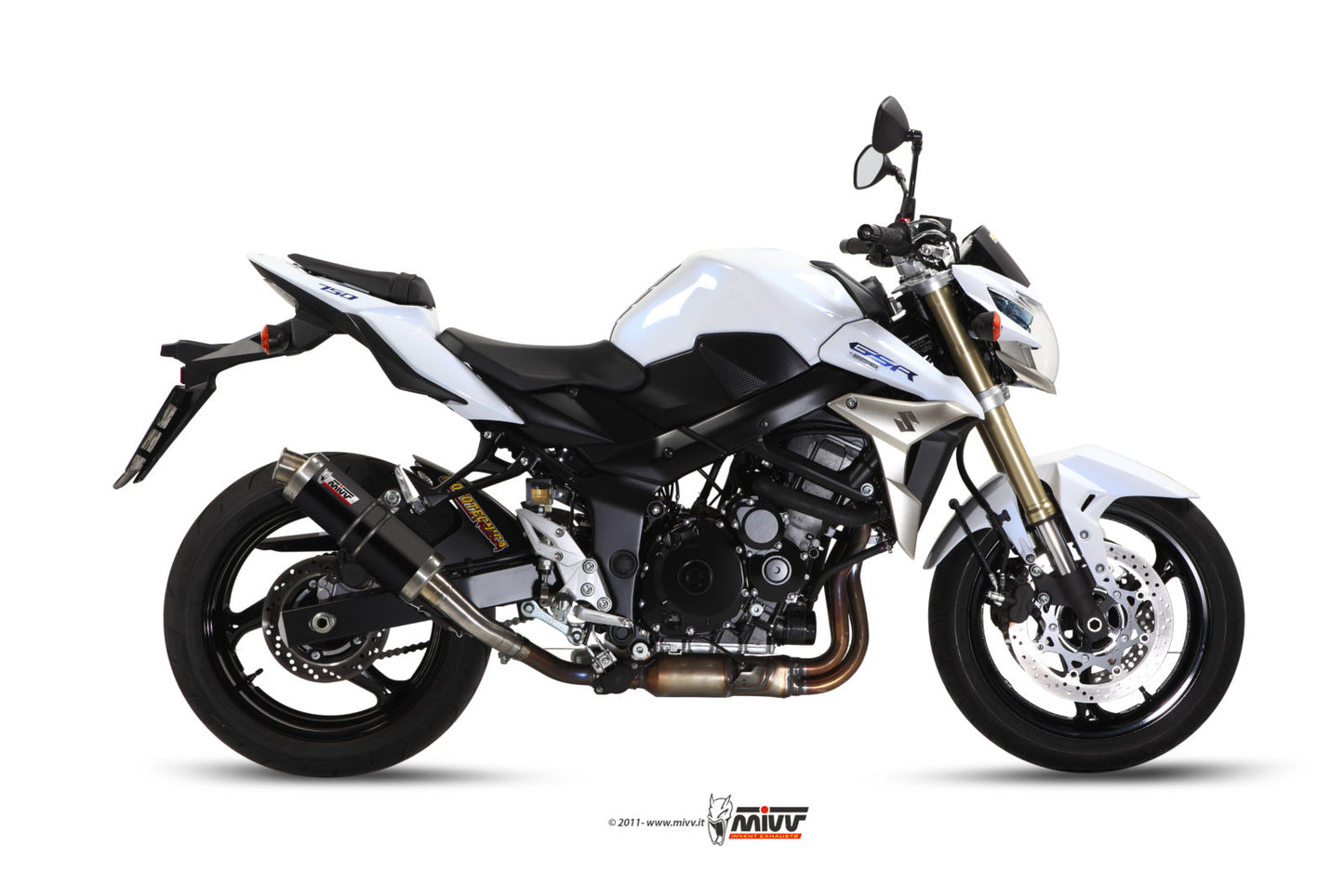 MIVV Slip-on, GP Black, Standard Exhaust For Suzuki GSR 750 2011-2016