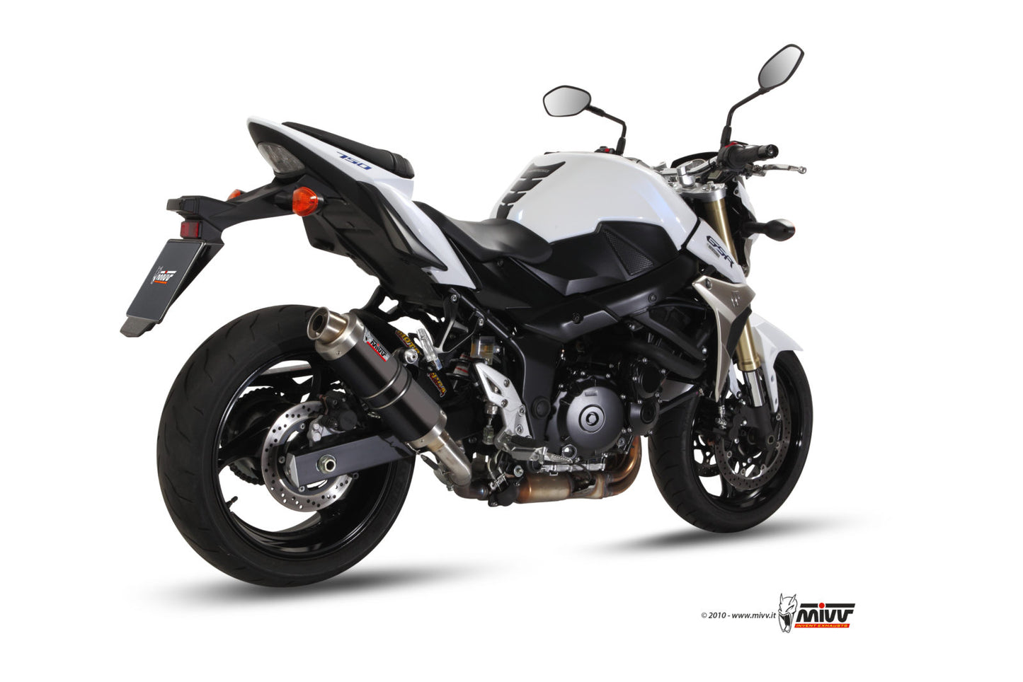 MIVV Slip-on, GP Black, Standard Exhaust For Suzuki GSR 750 2011-2016
