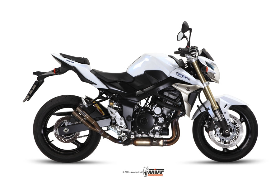 MIVV Slip-on, Double Gun Full Titanium, Standard Exhaust For Suzuki GSR 750 2011-2016