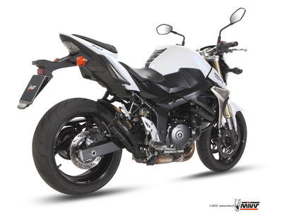 MIVV Slip-on, Double Gun Black, Standard Exhaust For Suzuki GSR 750 2011-2016