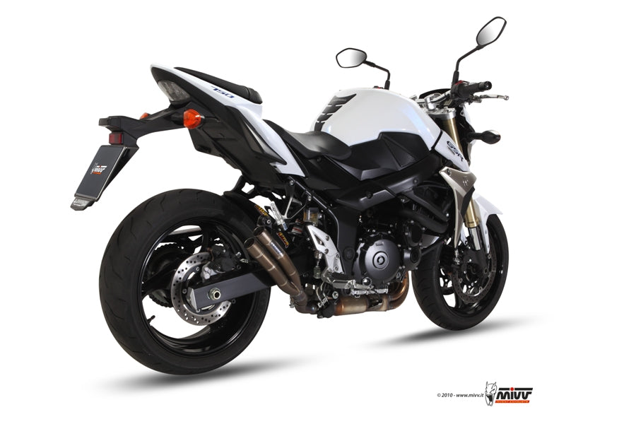 MIVV Slip-on, Double Gun Full Titanium, Standard Exhaust For Suzuki GSR 750 2011-2016