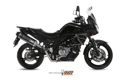 MIVV Full System 2x1, Speed Edge Black, Standard Exhaust For Suzuki DL V-Strom 650 2012-2016