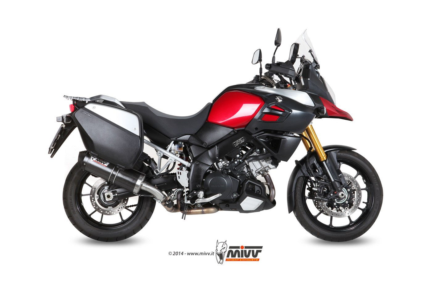 MIVV Slip-on, Oval Carbon, Standard Exhaust For Suzuki DL V-strom 1000/1050 2014-2022