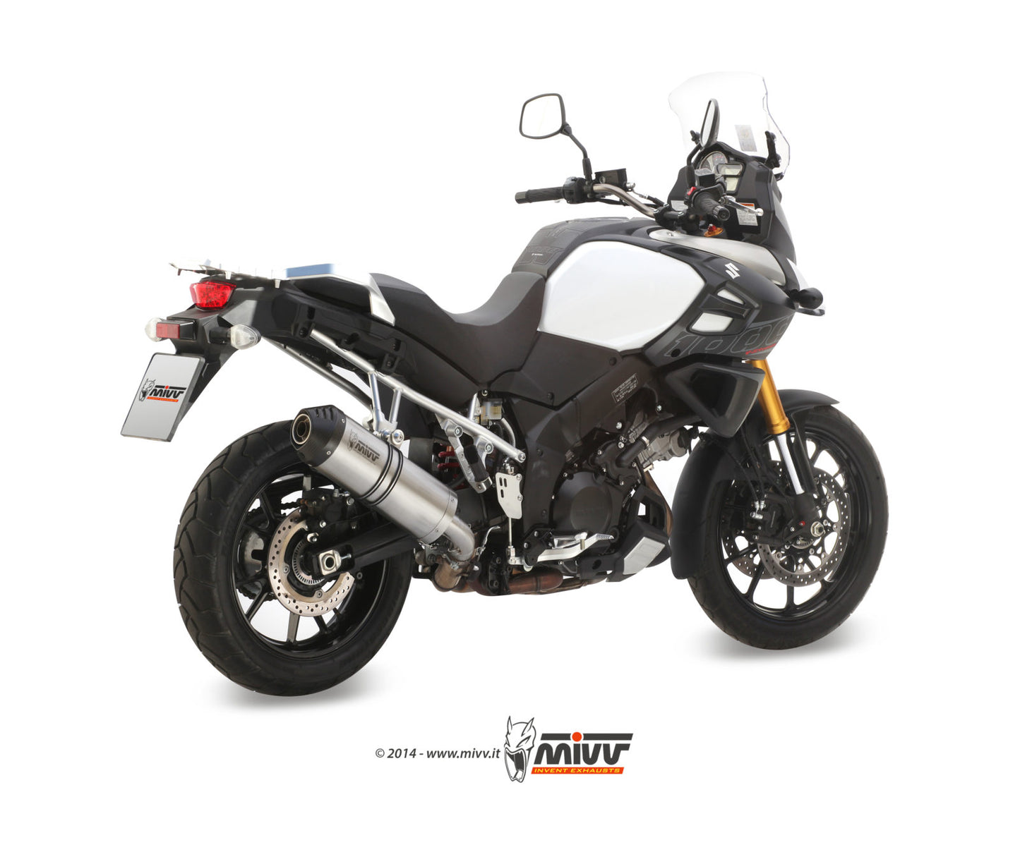 MIVV Slip-on, Oval Titan, Standard Exhaust For Suzuki DL V-strom 1000/1050 2014-2022
