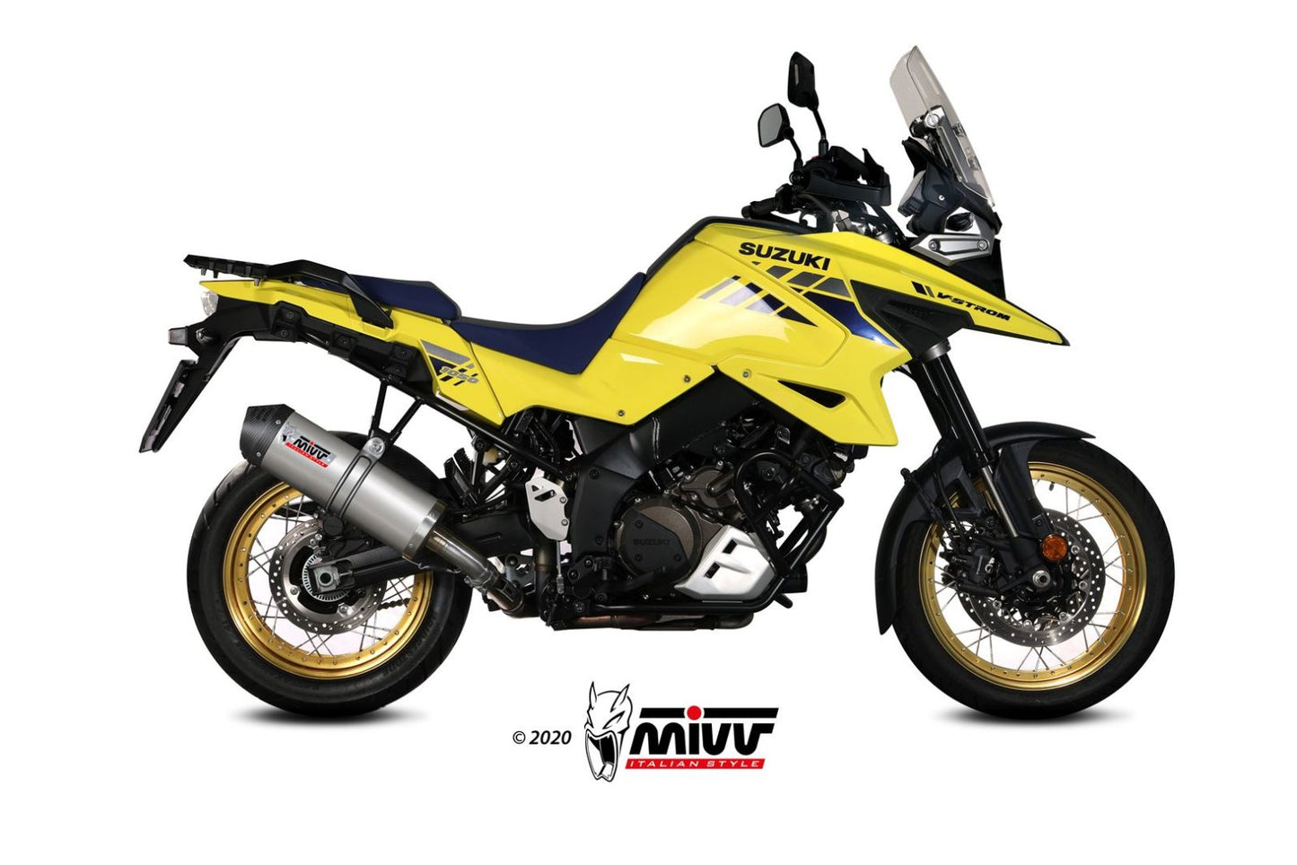 MIVV Slip-on, Oval Titan, Standard Exhaust For Suzuki DL V-strom 1000/1050 2014-2022