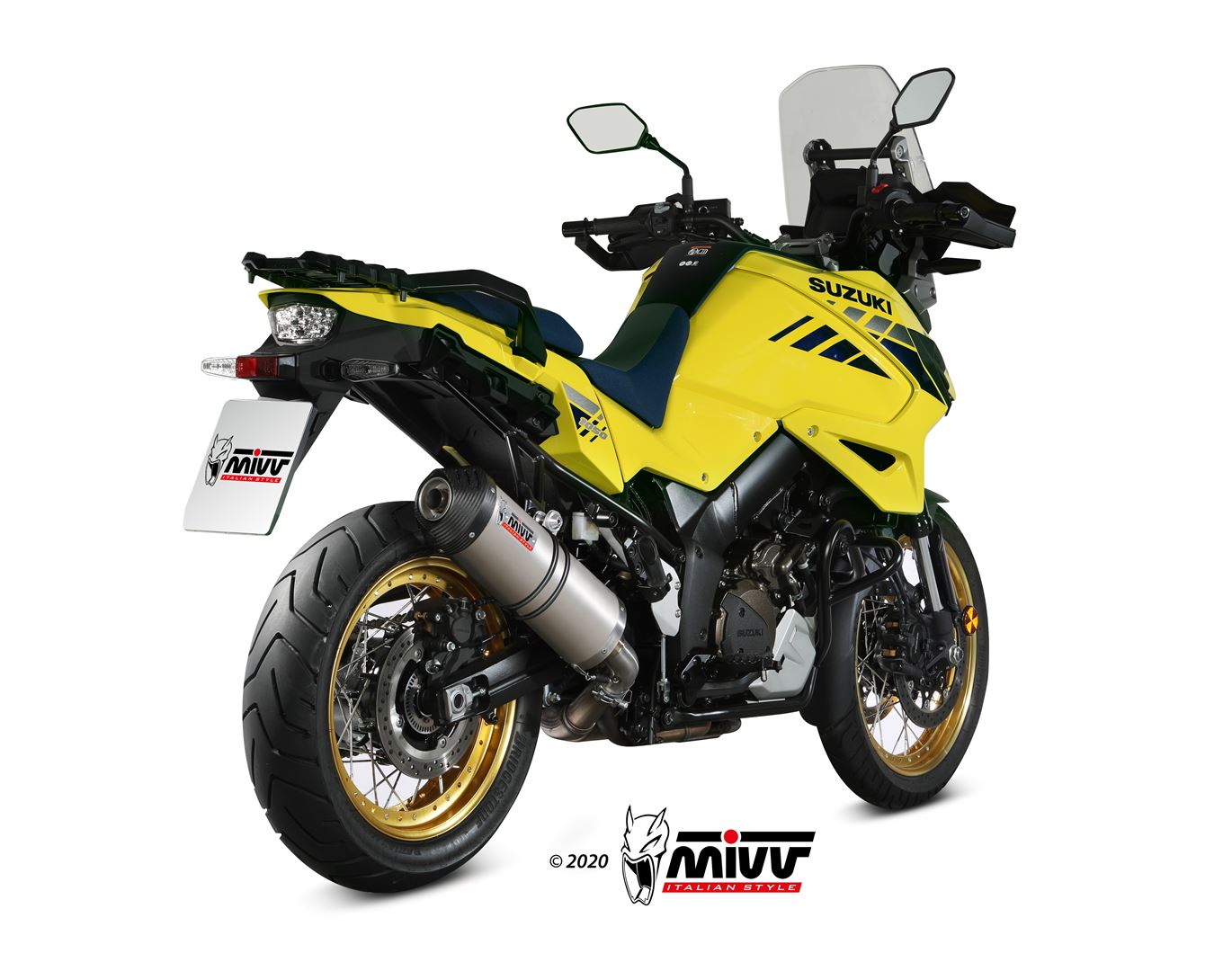 MIVV Slip-on, Oval Titan, Standard Exhaust For Suzuki DL V-strom 1000/1050 2014-2022