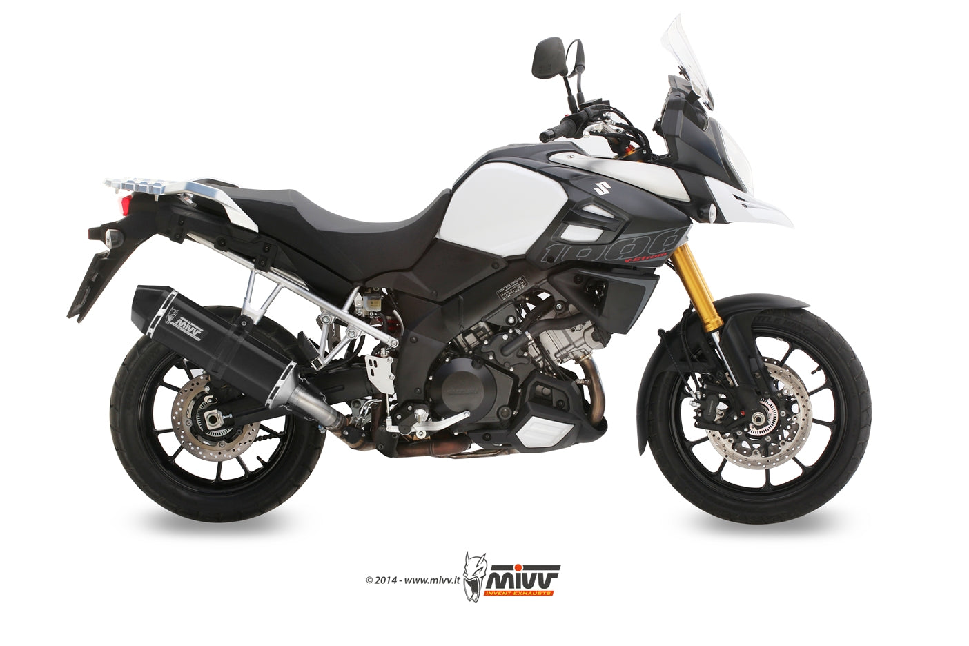 MIVV Slip-on, Speed Edge Black, Standard Exhaust For Suzuki DL V-strom 1000/1050 2014-2022