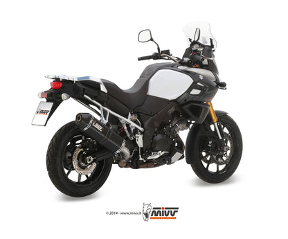 MIVV Slip-on, Speed Edge Black, Standard Exhaust For Suzuki DL V-strom 1000/1050 2014-2022