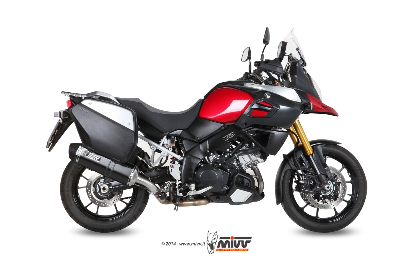 MIVV Slip-on, Speed Edge Black, Standard Exhaust For Suzuki DL V-strom 1000/1050 2014-2022