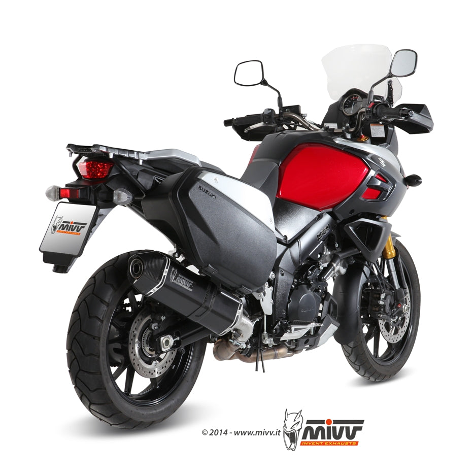 MIVV Slip-on, Speed Edge Black, Standard Exhaust For Suzuki DL V-strom 1000/1050 2014-2022