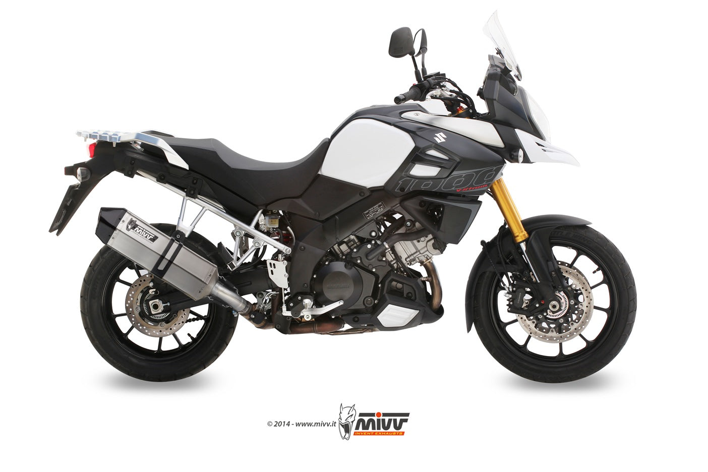 MIVV Slip-on, Speed Edge Stainless Steel, Standard Exhaust For Suzuki DL V-strom 1000/1050 2014-2022