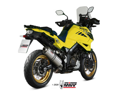 MIVV Slip-on, Oval Stainless Steel, Standard Exhaust For Suzuki DL V-strom 1000/1050 2014-2022