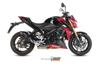 MIVV Slip-on, Suono Black, Standard Exhaust For Suzuki GSX-S 1000 / 1000 F 2015-2022