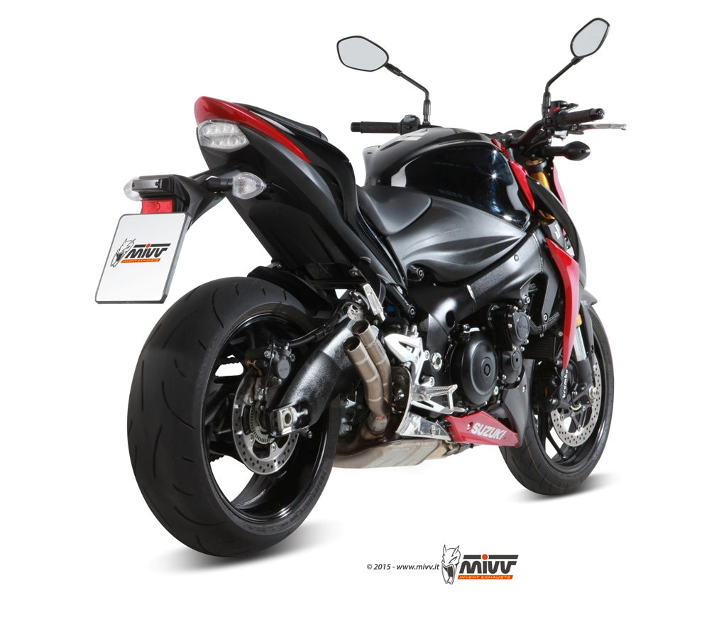 MIVV Slip-on, Double Gun Full Titanium, Standard Exhaust For Suzuki GSX-S 1000 / 1000 F 2015-2022