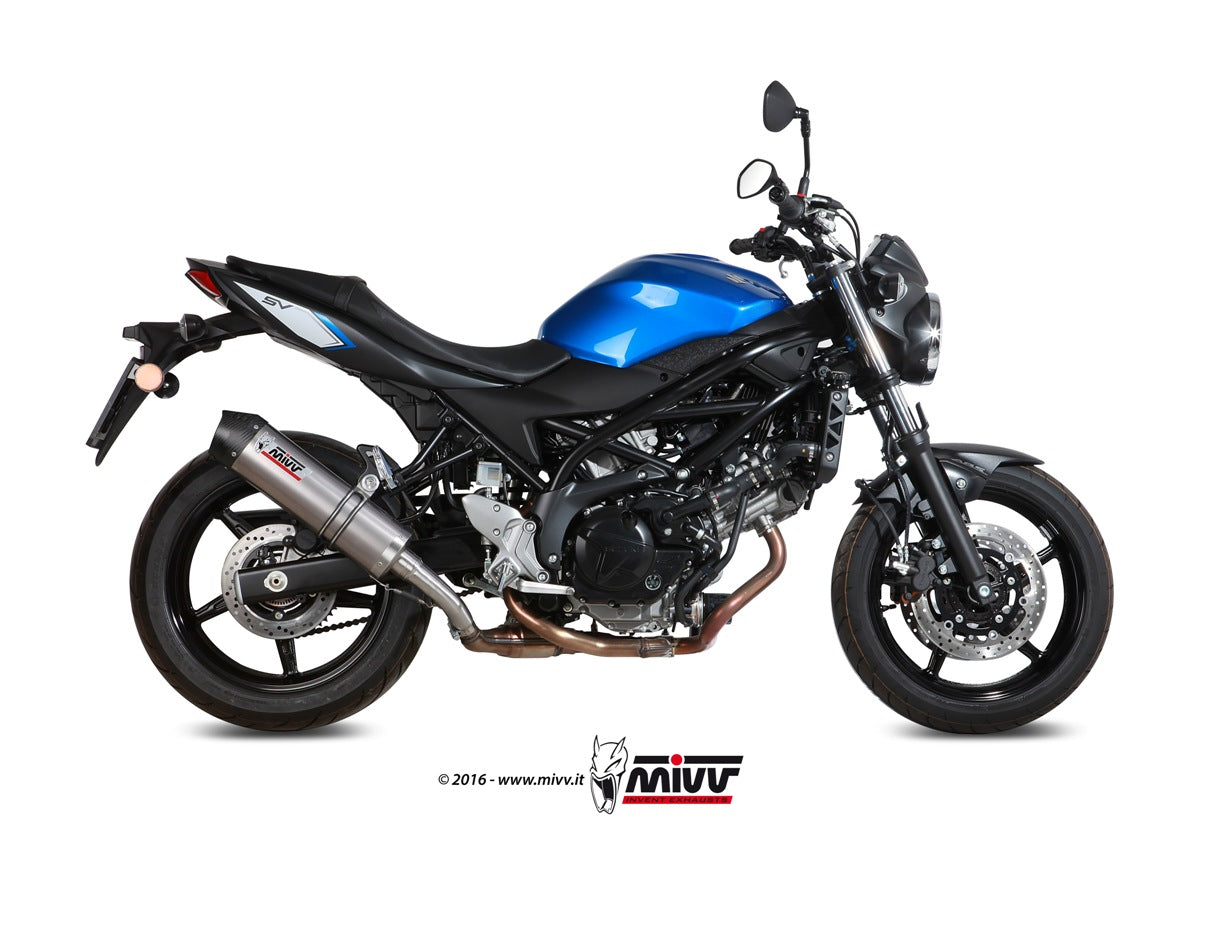 MIVV Slip-on, Oval Titan, Standard Exhaust For Suzuki SV 650 / X 2016-2022