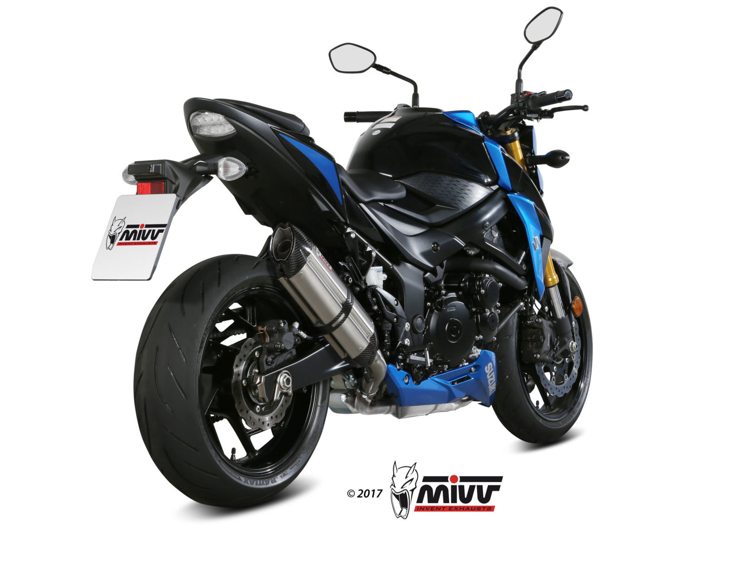 MIVV Slip-on, Suono Stainless Steel, Standard Exhaust For Suzuki GSX-S 750 2017-2020