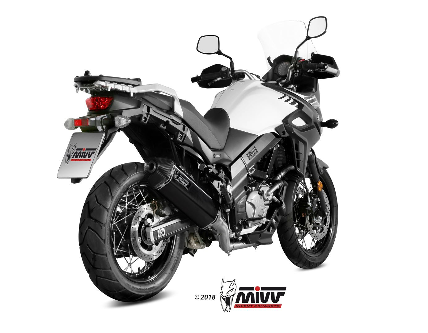 MIVV Full System 2x1, Speed Edge Black, Standard Exhaust For Suzuki DL V-Strom 650 / XT 2017-2022