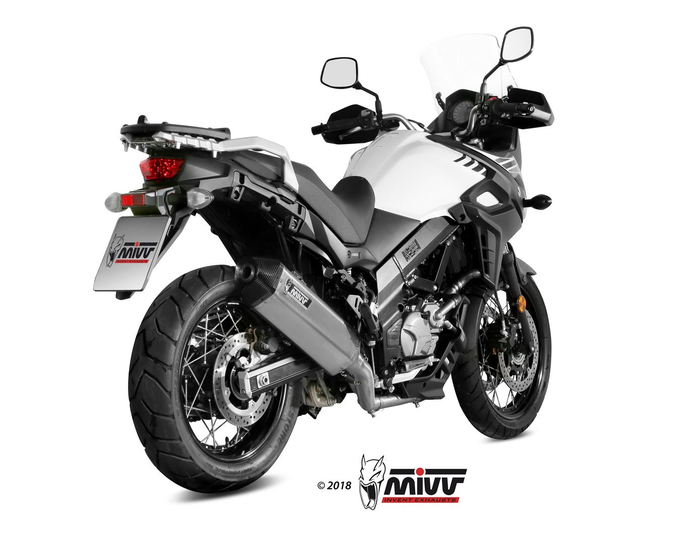 MIVV Full System 2x1, Speed Edge Stainless Steel, Standard Exhaust For Suzuki DL V-Strom 650 / XT 2017-2022