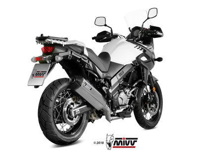 MIVV Full System 2x1, Speed Edge Stainless Steel, Standard Exhaust For Suzuki DL V-Strom 650 / XT 2017-2022