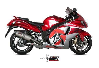 MIVV 2 Slip-on, Oval Titanium, Standard Exhaust For Suzuki Hayabusa 2008-2017