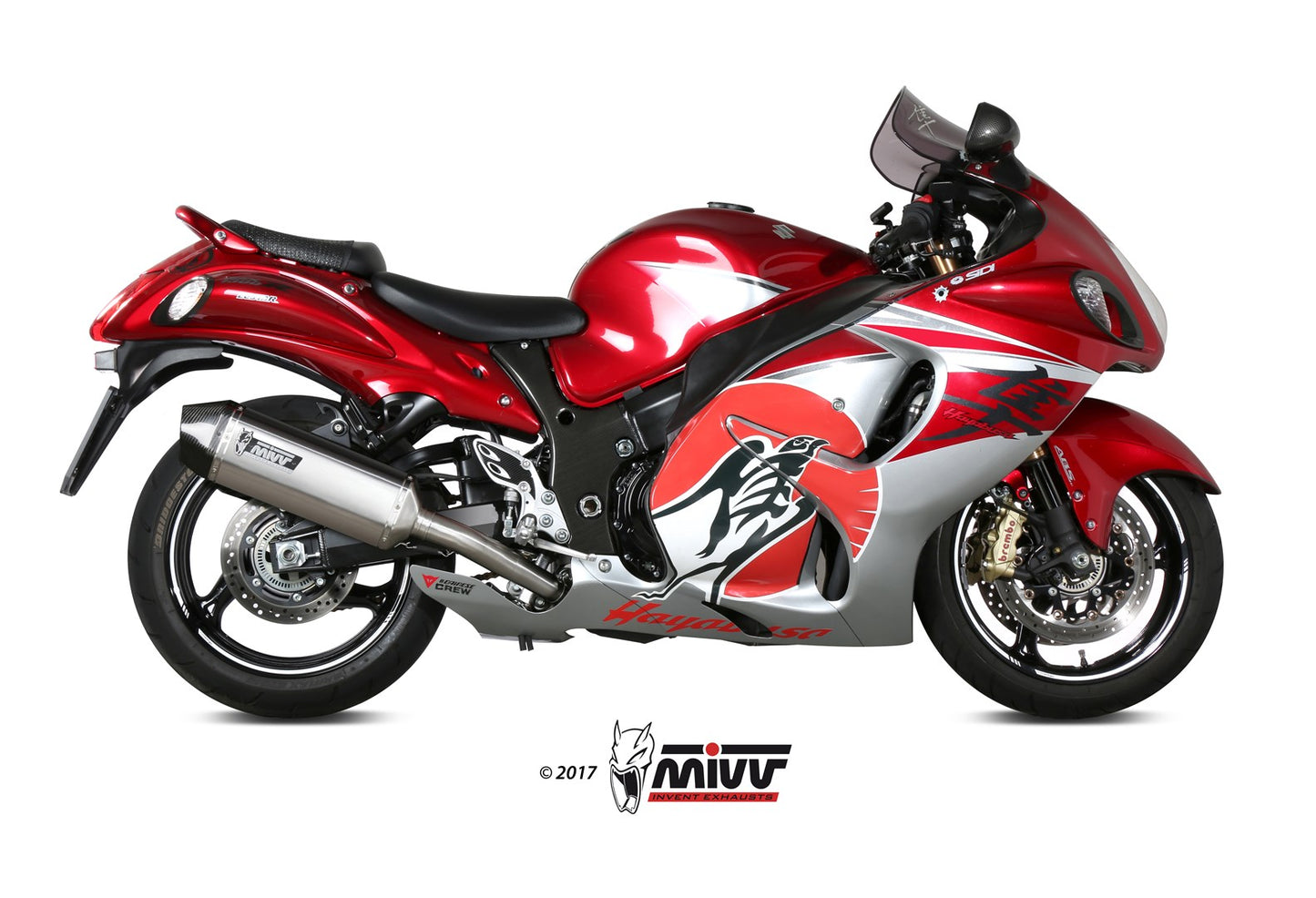 MIVV 2 Slip-on, Speed Edge Stainless Steel, Standard Exhaust For Suzuki Hayabusa 2008-2017