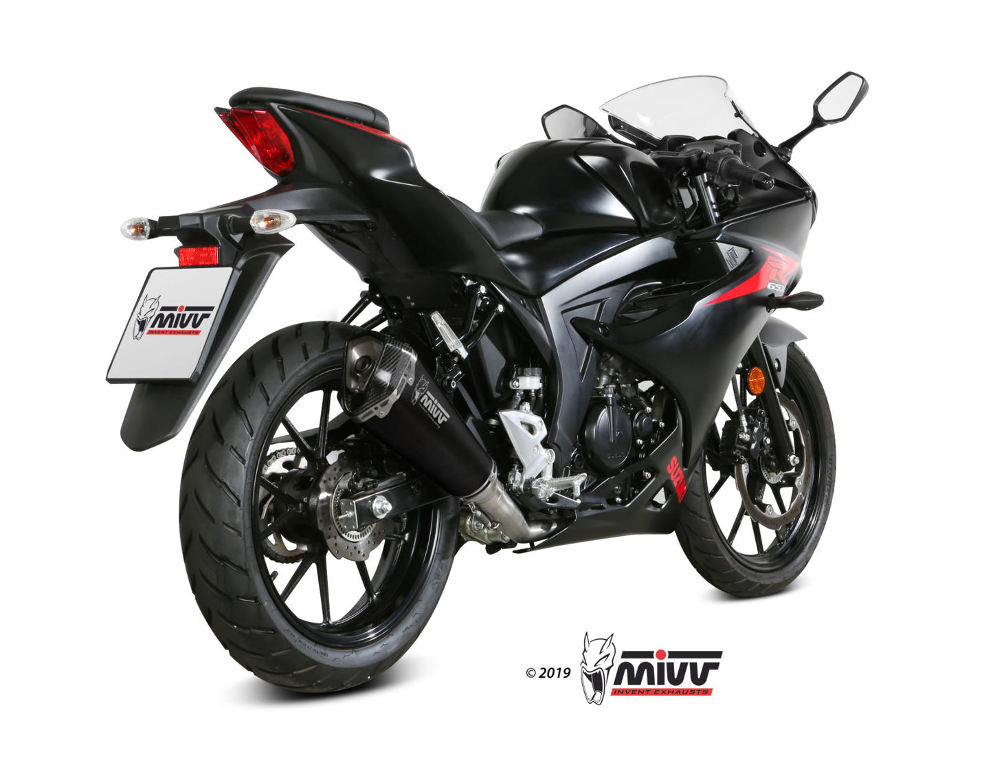 MIVV Full System 1x1, Delta Race Black, Standard Exhaust For Suzuki GSX-R 125/ GSX-S 125 2017-2020