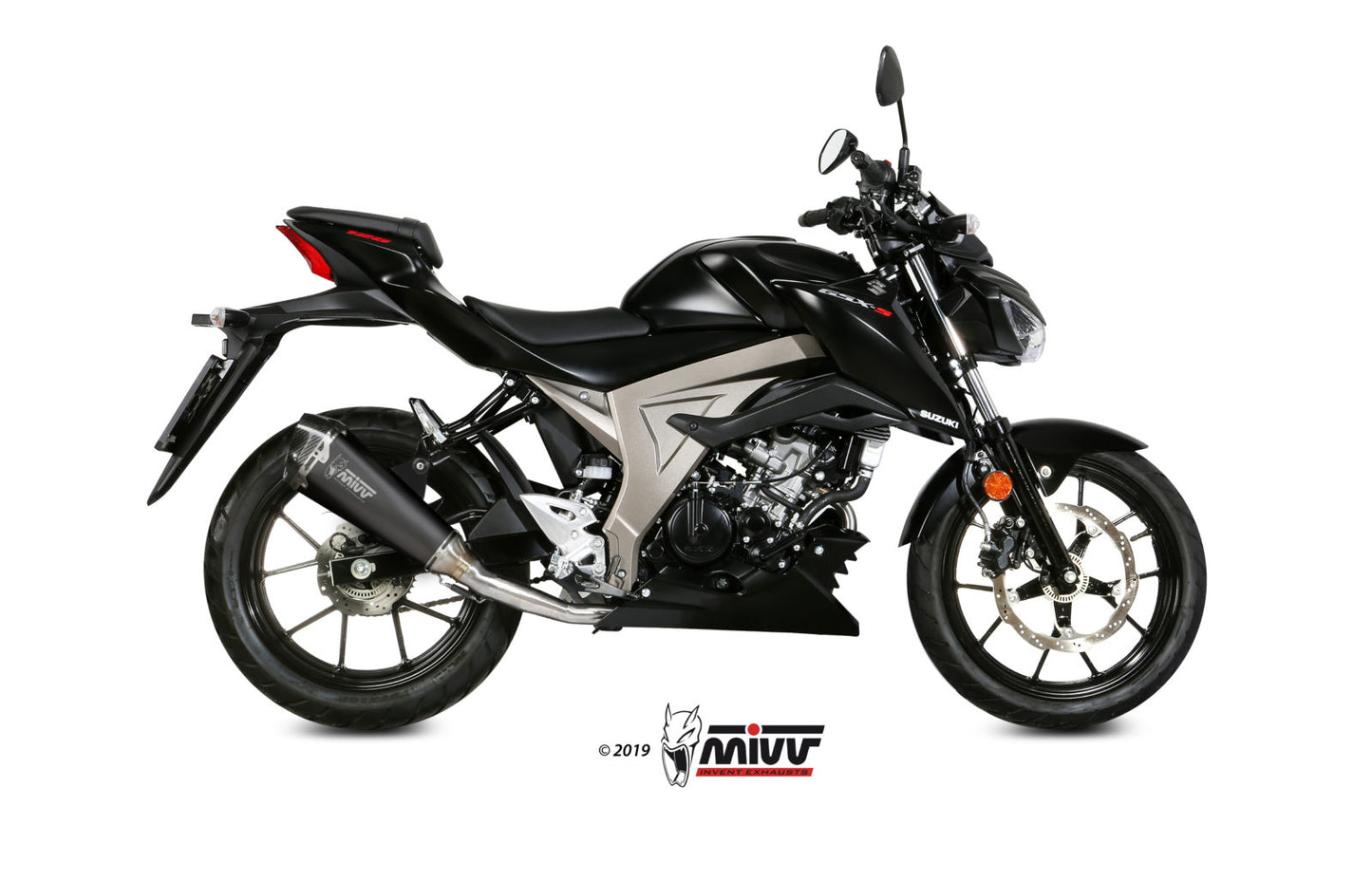 MIVV Full System 1x1, Delta Race Black, Standard Exhaust For Suzuki GSX-R 125/ GSX-S 125 2017-2020