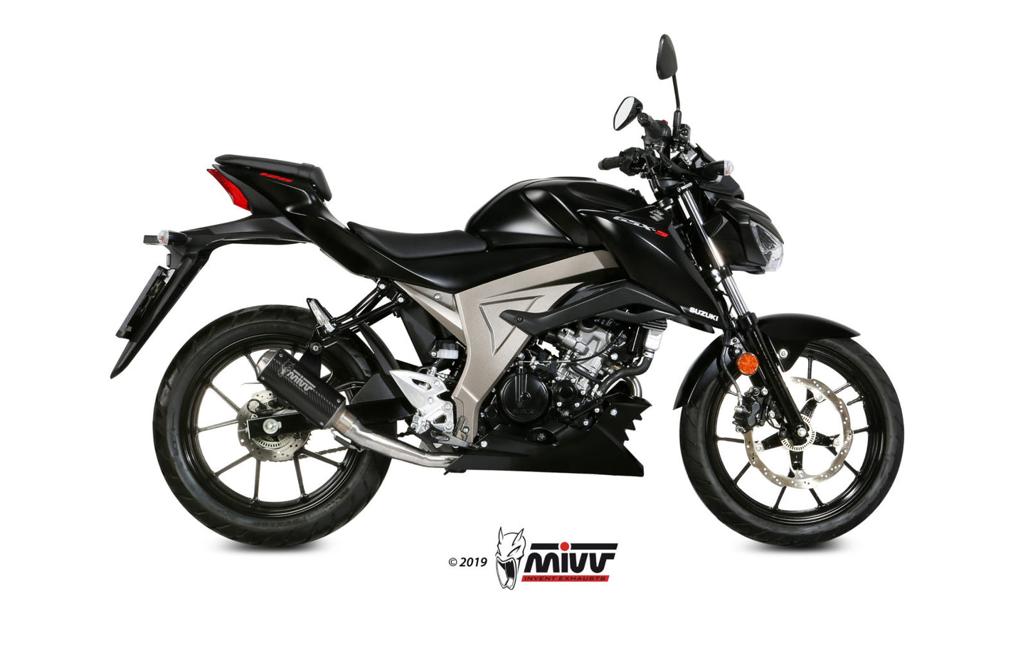 MIVV Full System 1x1, MK3 Carbon, Standard Exhaust For Suzuki GSX-R 125/ GSX-S 125 2017-2020
