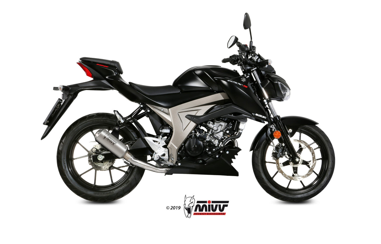 MIVV Full System 1x1, MK3 Stainless Steel, Standard Exhaust For Suzuki GSX-R 125/ GSX-S 125 2017-2020