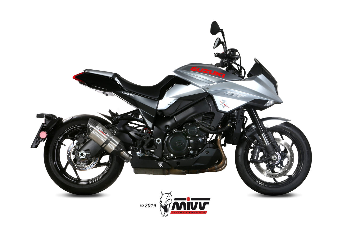 MIVV Slip-on, Suono Stainless Steel, Standard Exhaust For Suzuki GSX-S 1000 Katana 2019-2022