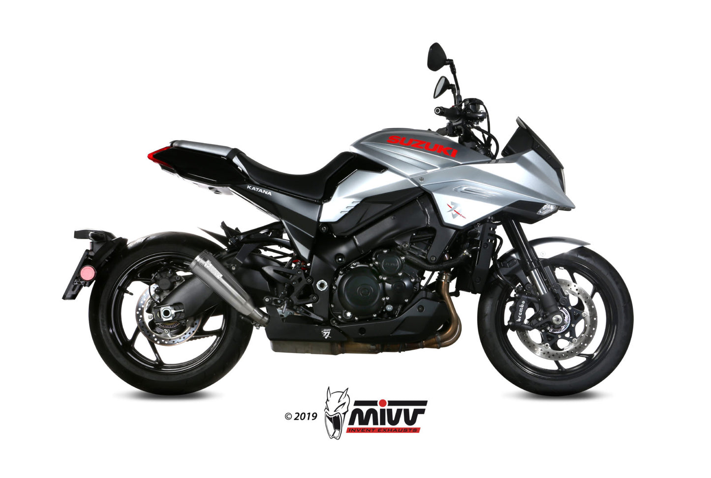 MIVV Slip-on, Ghibli Stainless Steel, Standard Exhaust For Suzuki GSX-S 1000 Katana 2019-2022