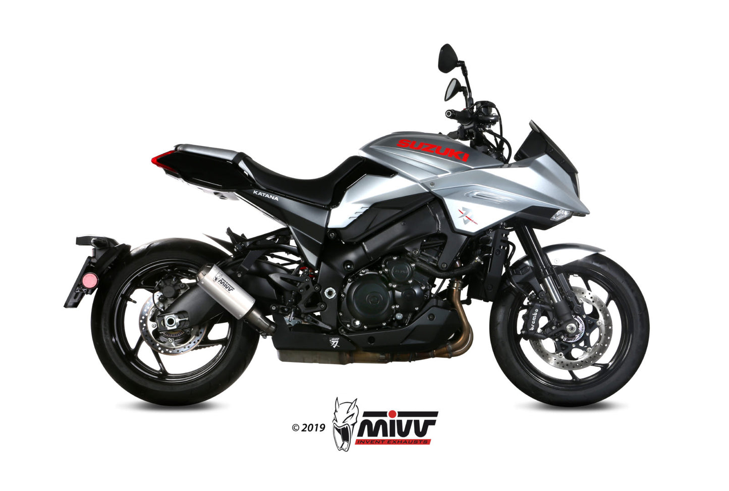 MIVV Slip-on, MK3 Stainless Steel, Standard Exhaust For Suzuki GSX-S 1000 Katana 2019-2022