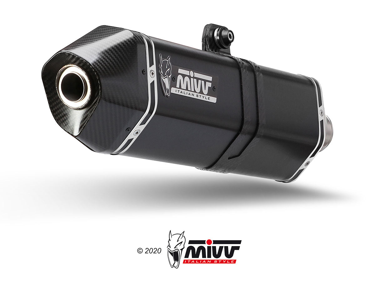 MIVV Slip-on, Speed Edge Staninless Steel Black, Standard Exhaust For Suzuki V-Strom 800 DE / SE 2023-2024