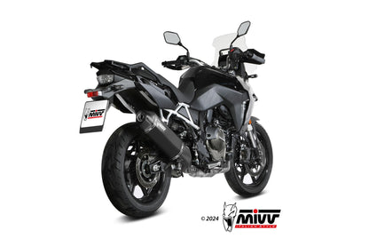 MIVV Slip-on, Speed Edge Staninless Steel Black, Standard Exhaust For Suzuki V-Strom 800 DE / SE 2023-2024