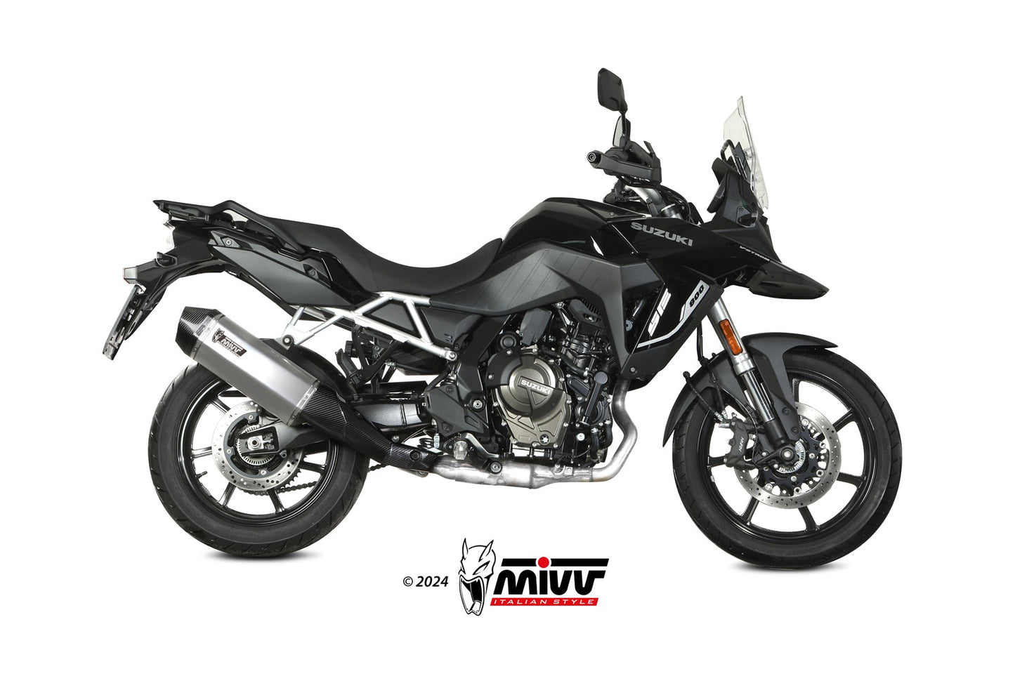 MIVV Slip-on, Speed Edge Stainless Steel, Standard Exhaust For Suzuki V-Strom 800 DE / SE 2023-2024