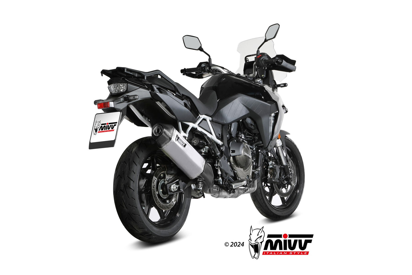 MIVV Slip-on, Speed Edge Stainless Steel, Standard Exhaust For Suzuki V-Strom 800 DE / SE 2023-2024