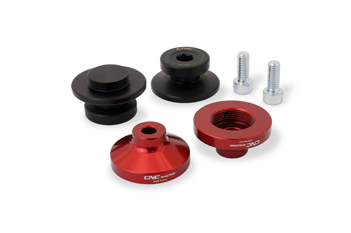 CNC Racing Large Delrin / Aluminum Swing Arm Spools for Ducati Mulitstrada V4 / 950 / 1200 / 1260 Enduro (M8 size)