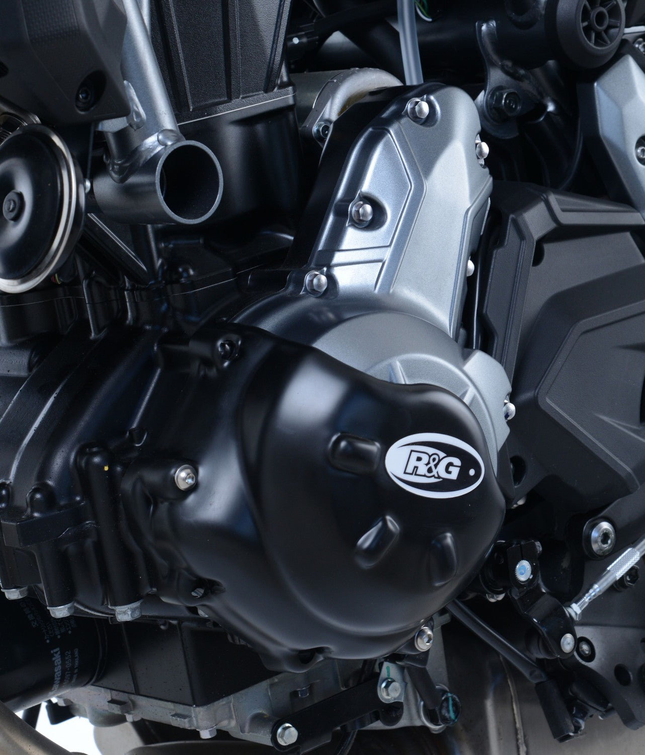 R&G Racing Slash Cut Engine Case Cover (Left Side) for Kawasaki Z650RS '22, Z650 / Ninja 650 '17-'22