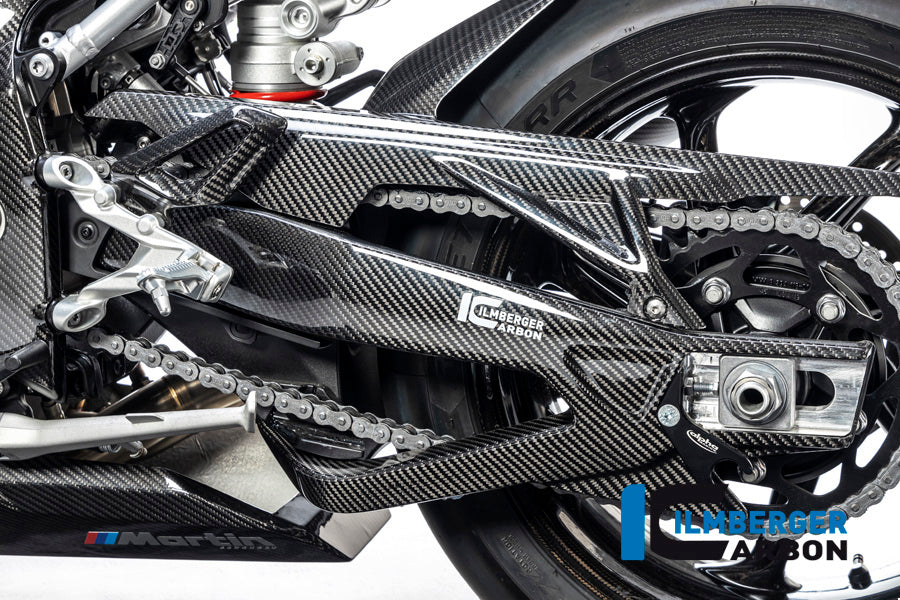 Ilmberger Carbon Swing Arm Cover, Left for the BMW S 1000 R '21 / S 1000 RR '19-23 / M1000R '23-24 / M1000RR '21-24