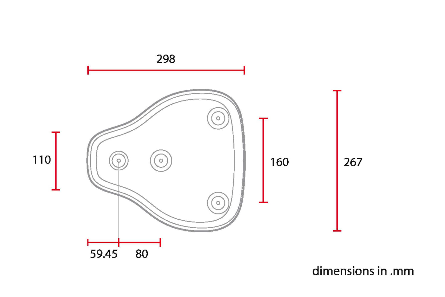 C-Racer "Solo Saddle" Universal Bobber Seat - Small - SCR11